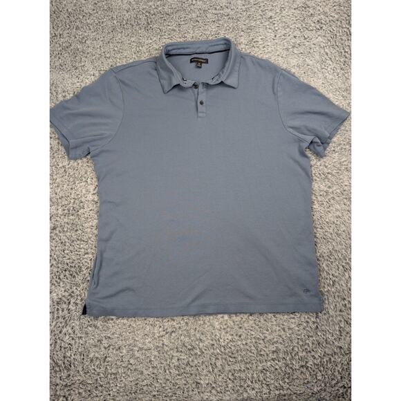 Banana Republic Shirt 2XL XXL Blue Normcore Preppy Polo Modern Short Sleeve - Picture 1 of 6